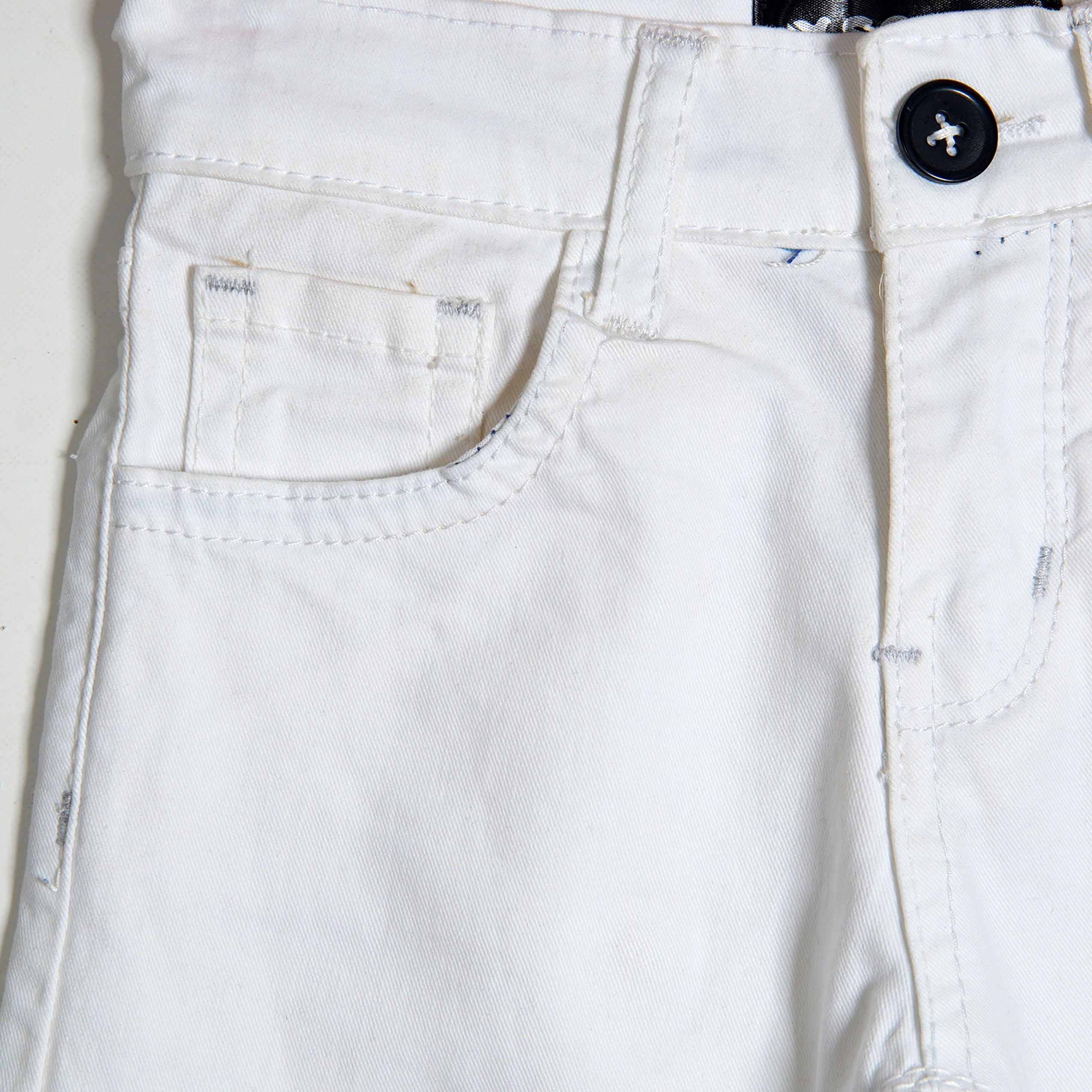WHITE EMBROIDERED COTTON PANT