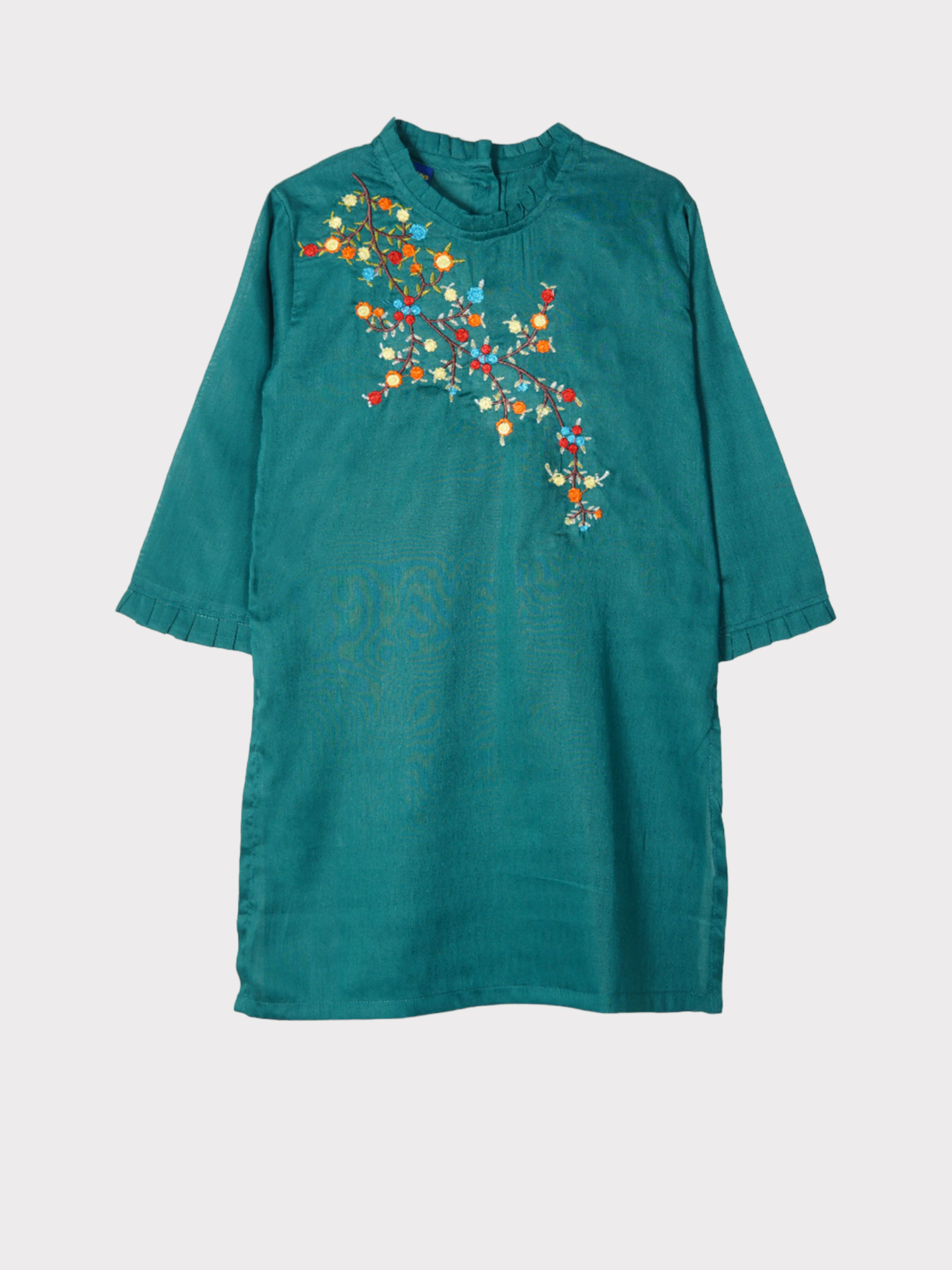 TEAL EMBROIDERED KURTI
