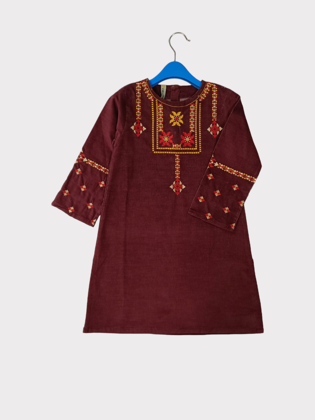 MAROON EMBROIDERED KURTI