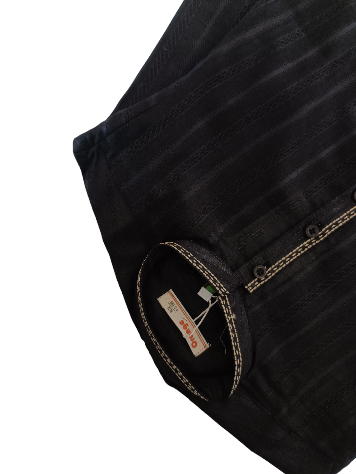 BLACK EMBROIDERED KURTA