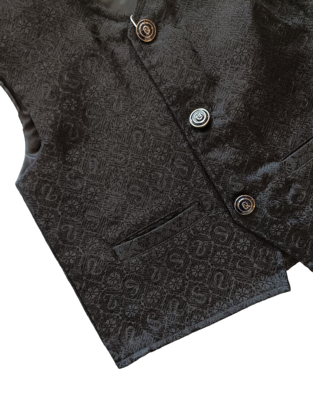 BLACK FANCY WAISTCOAT