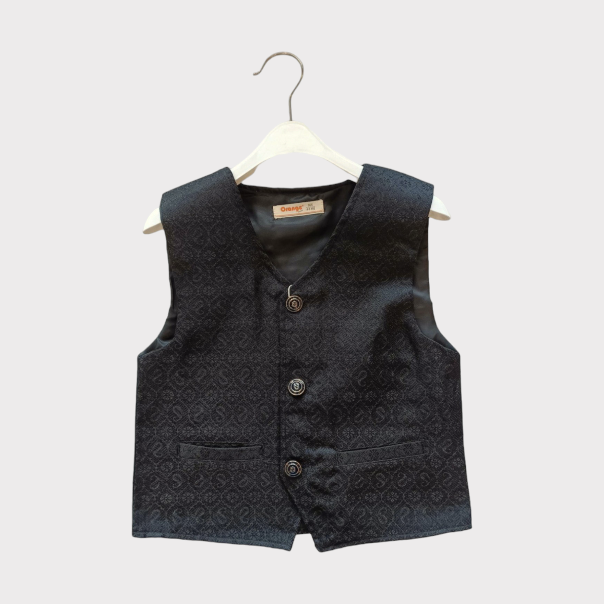 BLACK FANCY WAISTCOAT