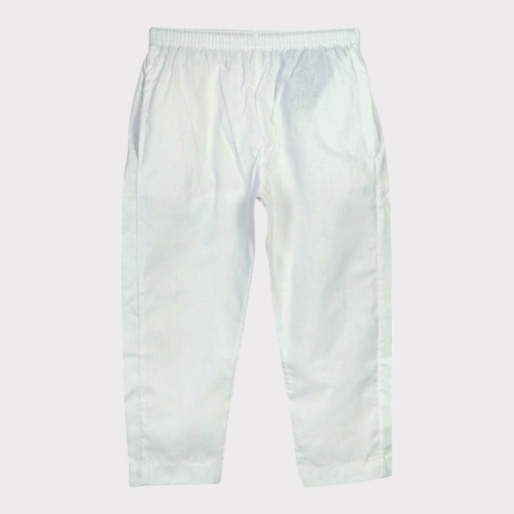 WHITE COTTON TROUSER