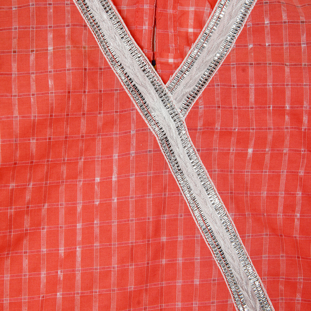 CORAL GLITTER STYLISH KURTI