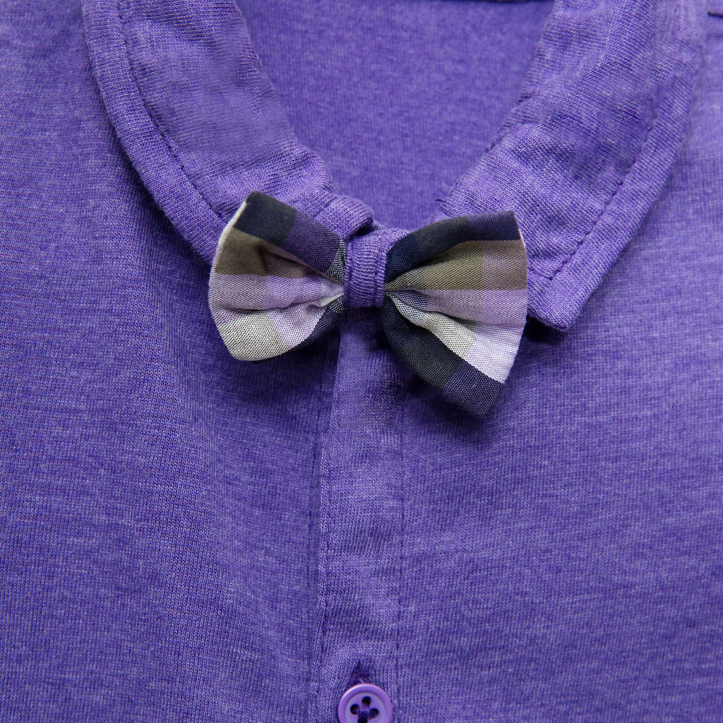 جامنی رنگ کا پرنٹ شدہ رومپر