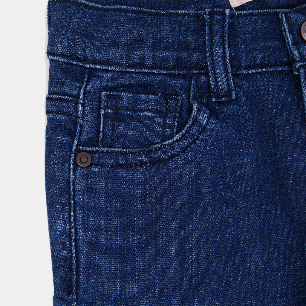 BLUE EMBROIDERED JEANS