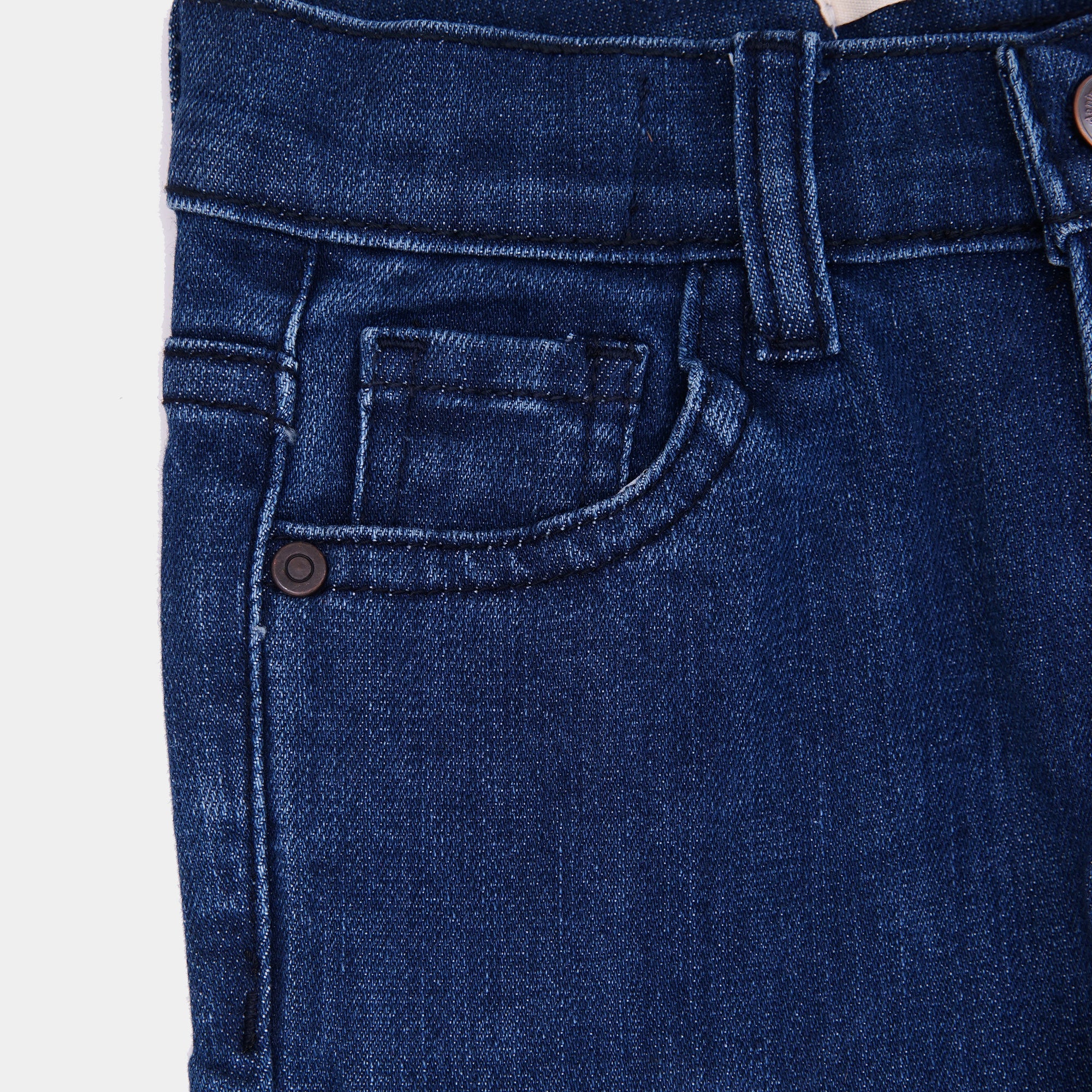 BLUE EMBROIDERED JEANS