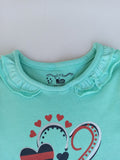 ROLLOVER GLITTER HEART GRAPHIC T-SHIRT