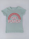 ORANGE 3D GIRL POWER GRAPHIC T-SHIRT