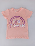 ORANGE 3D GIRL POWER GRAPHIC T-SHIRT