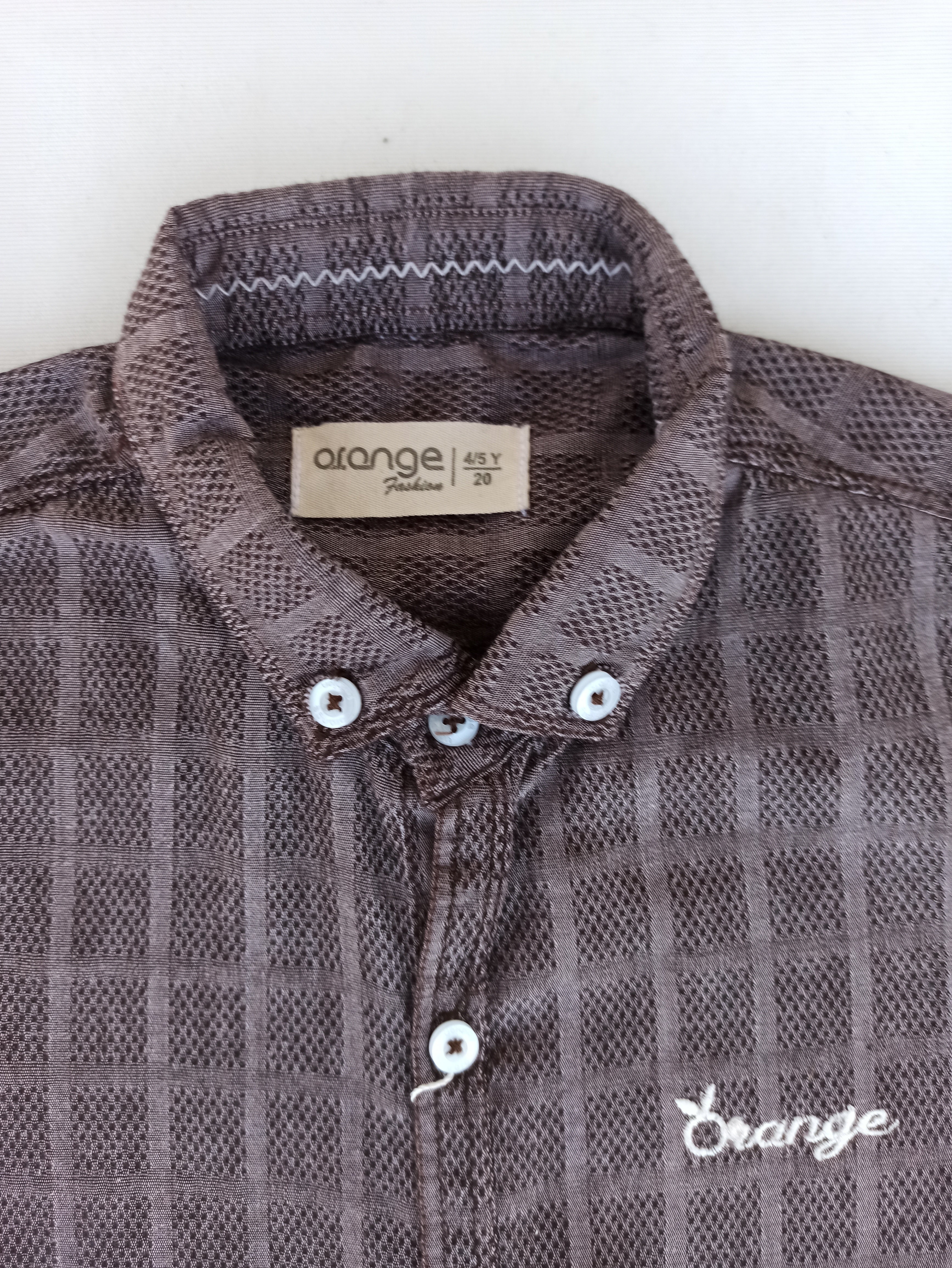 ORANGE STYLISH BOXES SHIRT