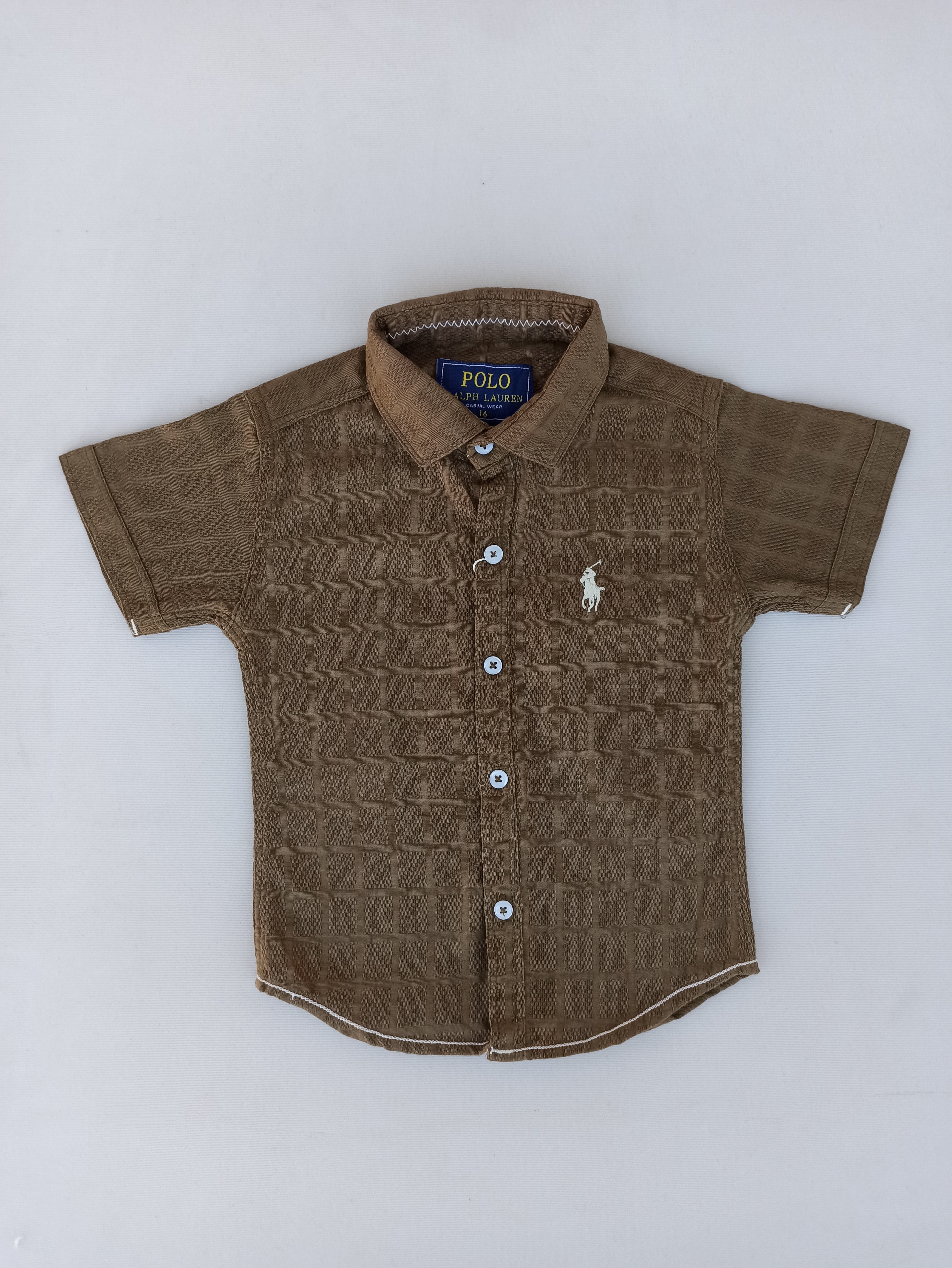 POLO STYLISH BOXES OLIVE GREEN SHIRT