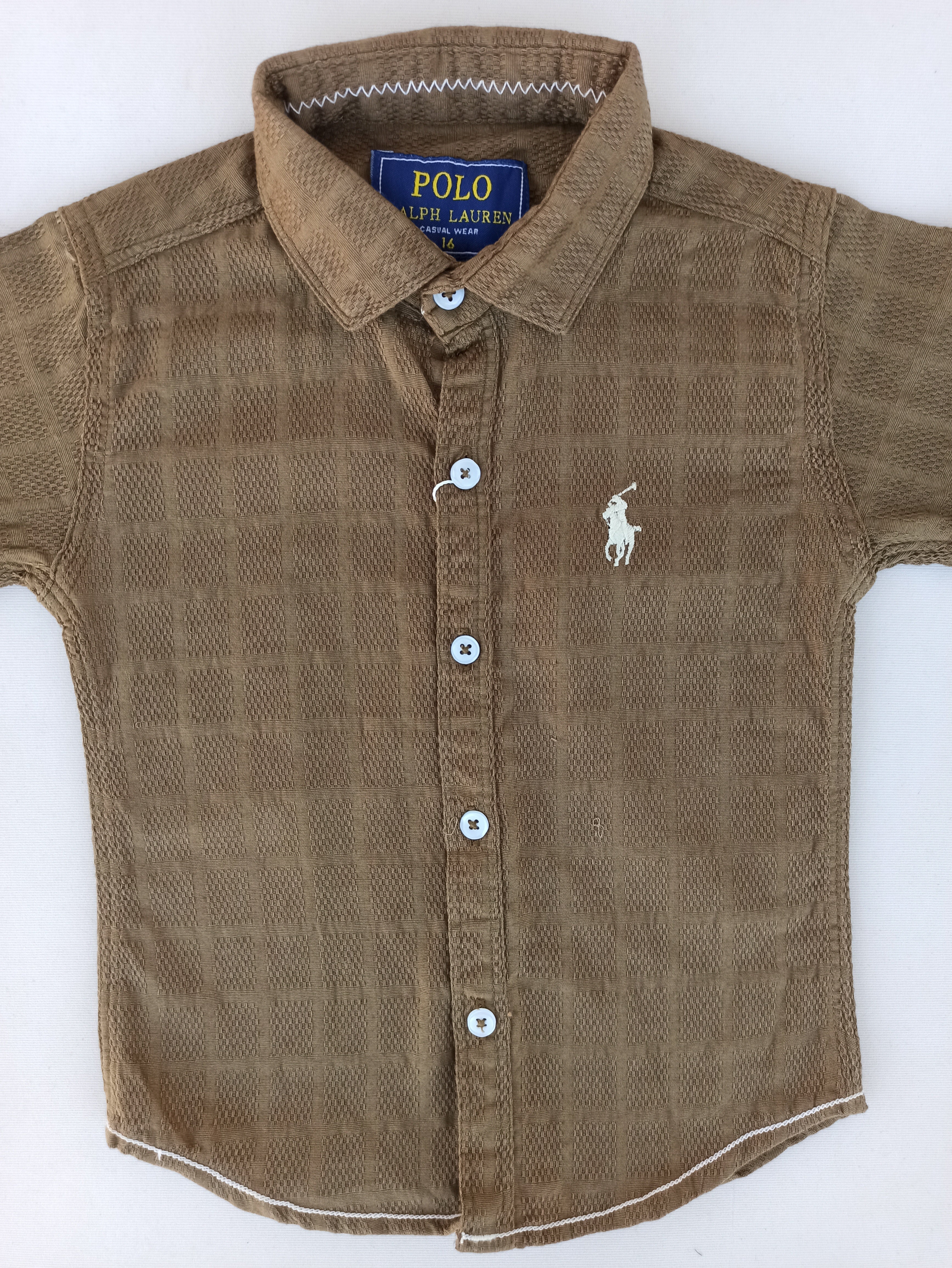 POLO STYLISH BOXES OLIVE GREEN SHIRT