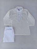 MINNIE CRAFT WHITE EMBROIDERED KURTA & TROUSER