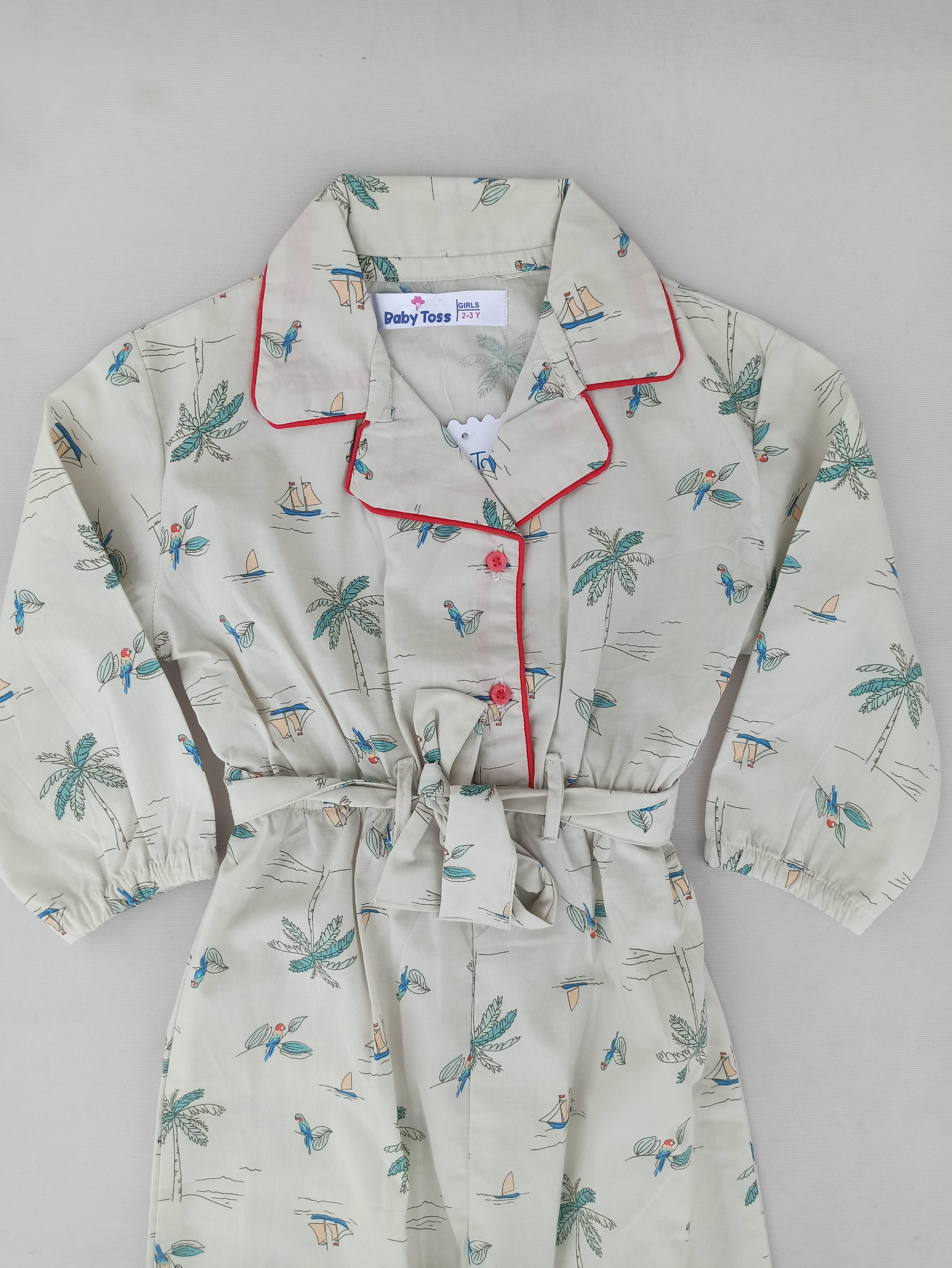 BABY TOSS MULTI PRINTED JUMPSUIT