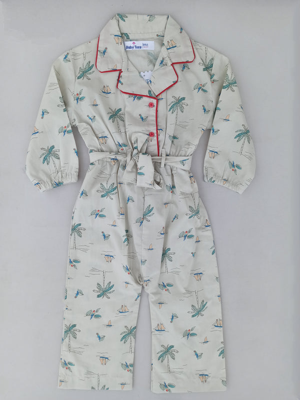 BABY TOSS MULTI PRINTED JUMPSUIT