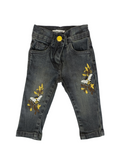 MINNIE CRAFT HONEY BEE EMBROIDERED JEANS PANT