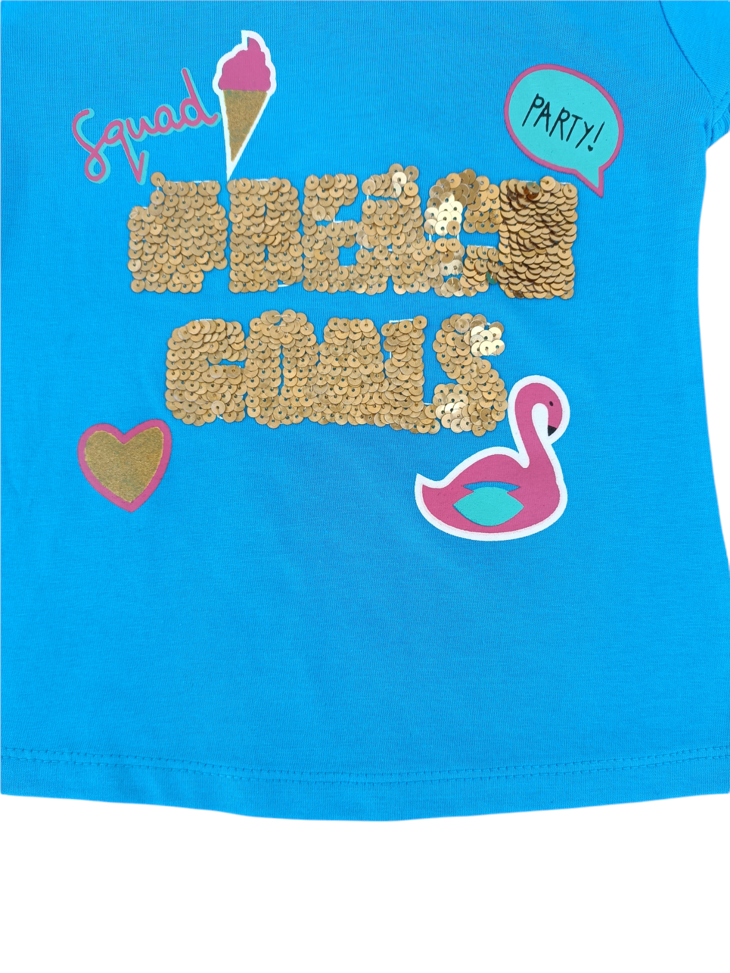 WELL LOOK GLITTER SEQUIN GRAPHIC T-SHIRT