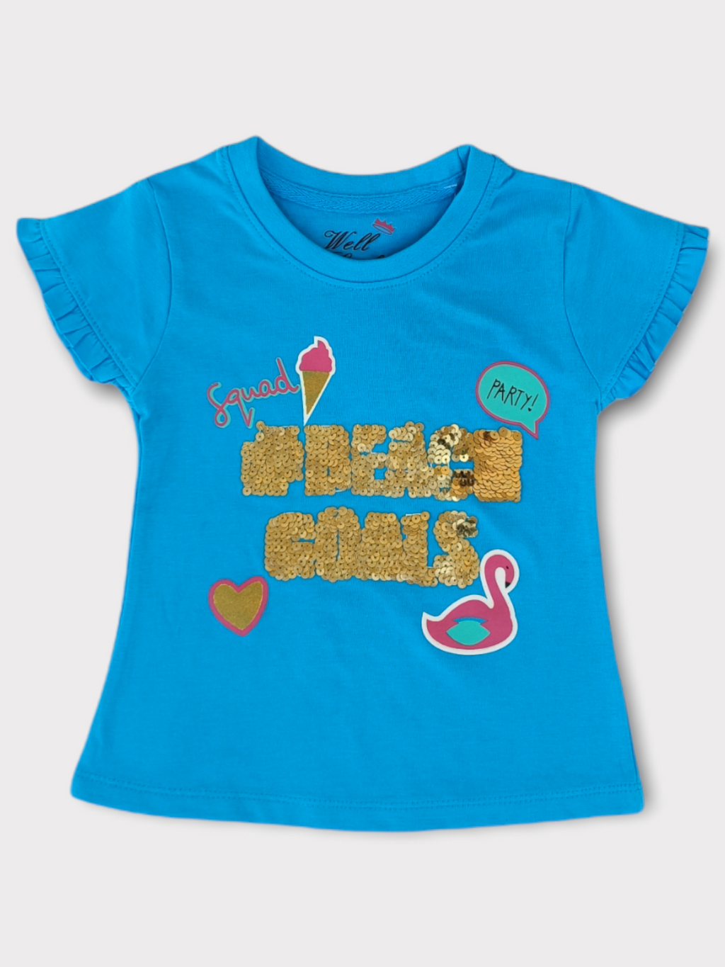 WELL LOOK GLITTER SEQUIN GRAPHIC T-SHIRT