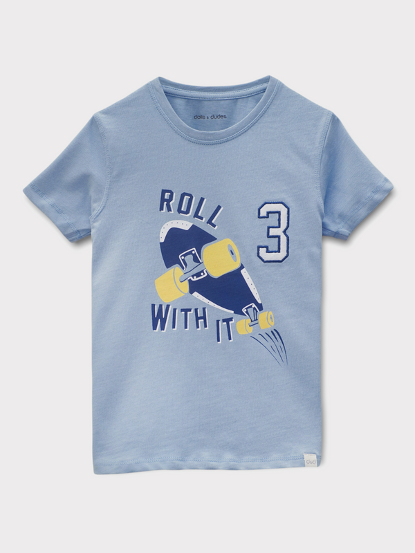 ROLL IT 3D GRAPHIC T-SHIRT
