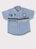 ORANGE 3D GRAPHIC CHECKED CASUAL SHIRT