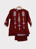 FASHION ZONE EMBROIDERED 2 PC SUIT