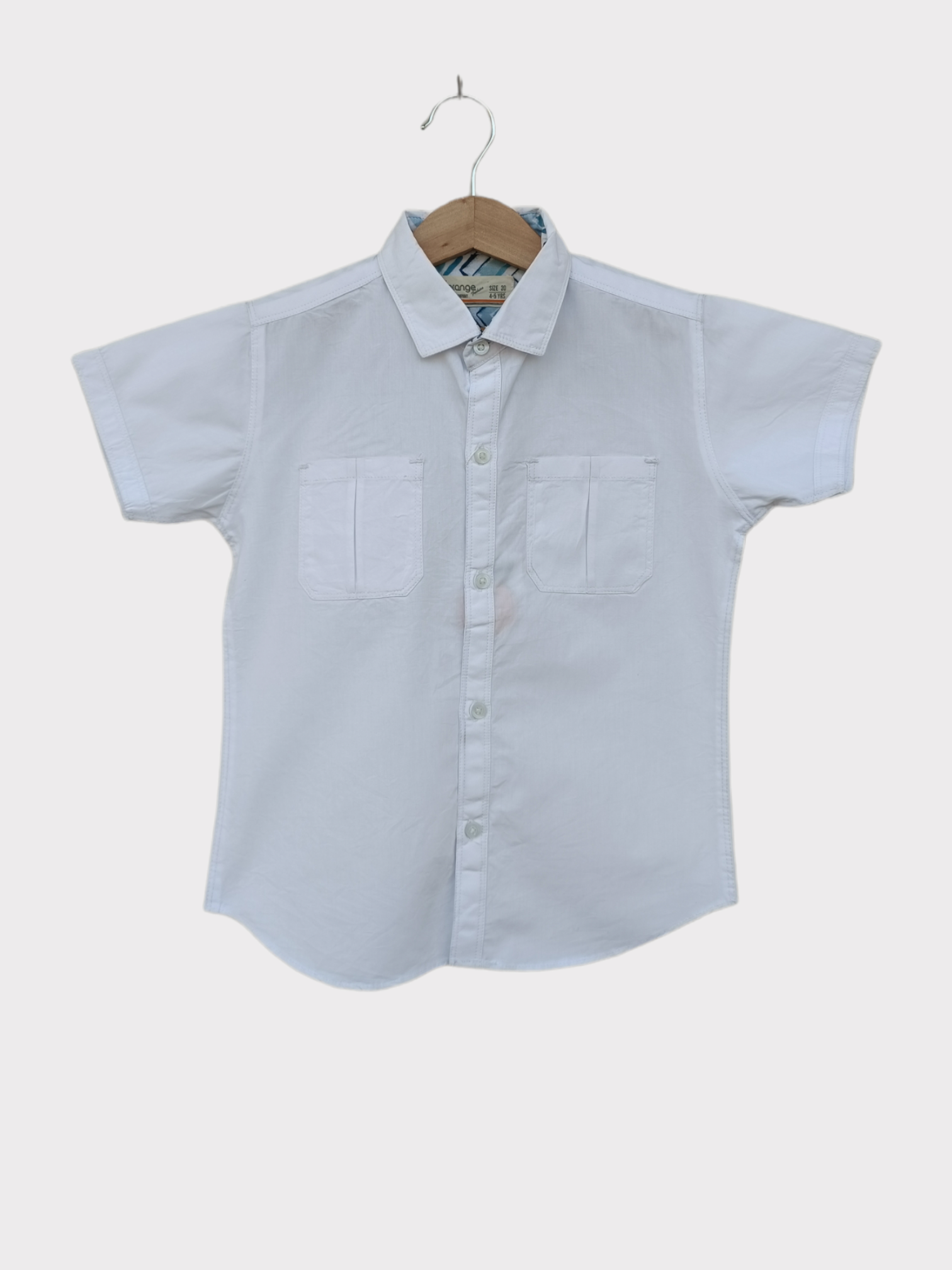 ORANGE STYLISH WHITE CASUAL SHIRT