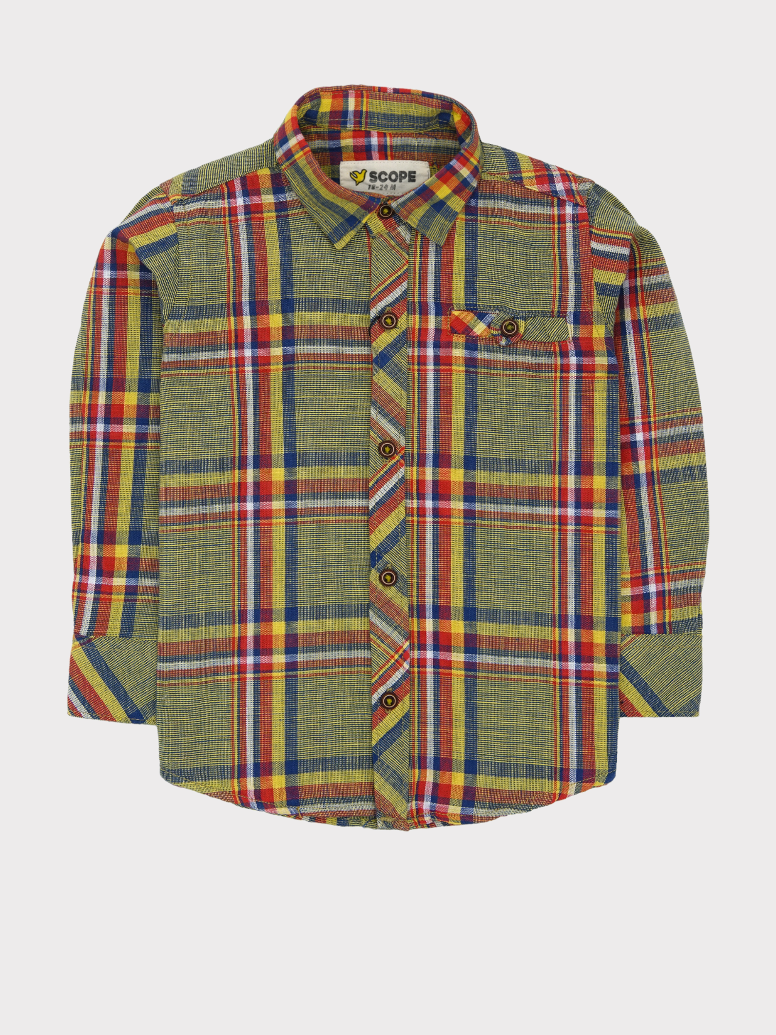 SCOPE YELLOWISH CHECKED SHIRT