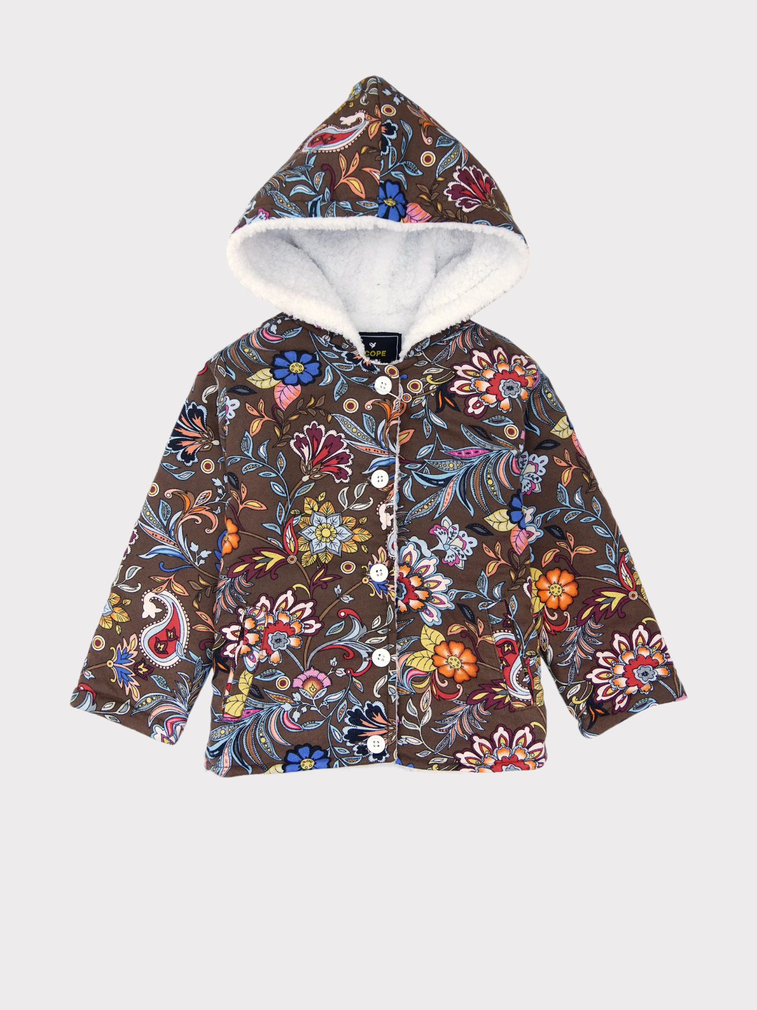 SCOPE PRINTED FUR HOOD