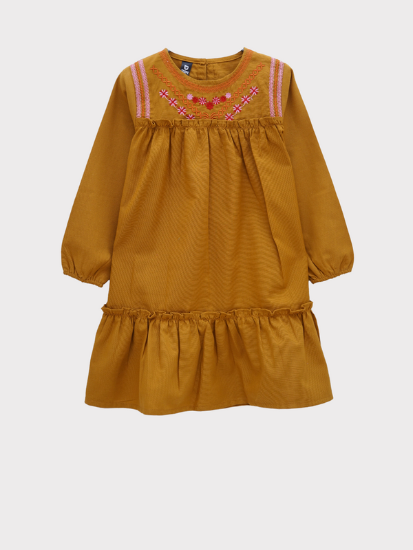 EMBROIDERED RUFFLE GIRLS TOP