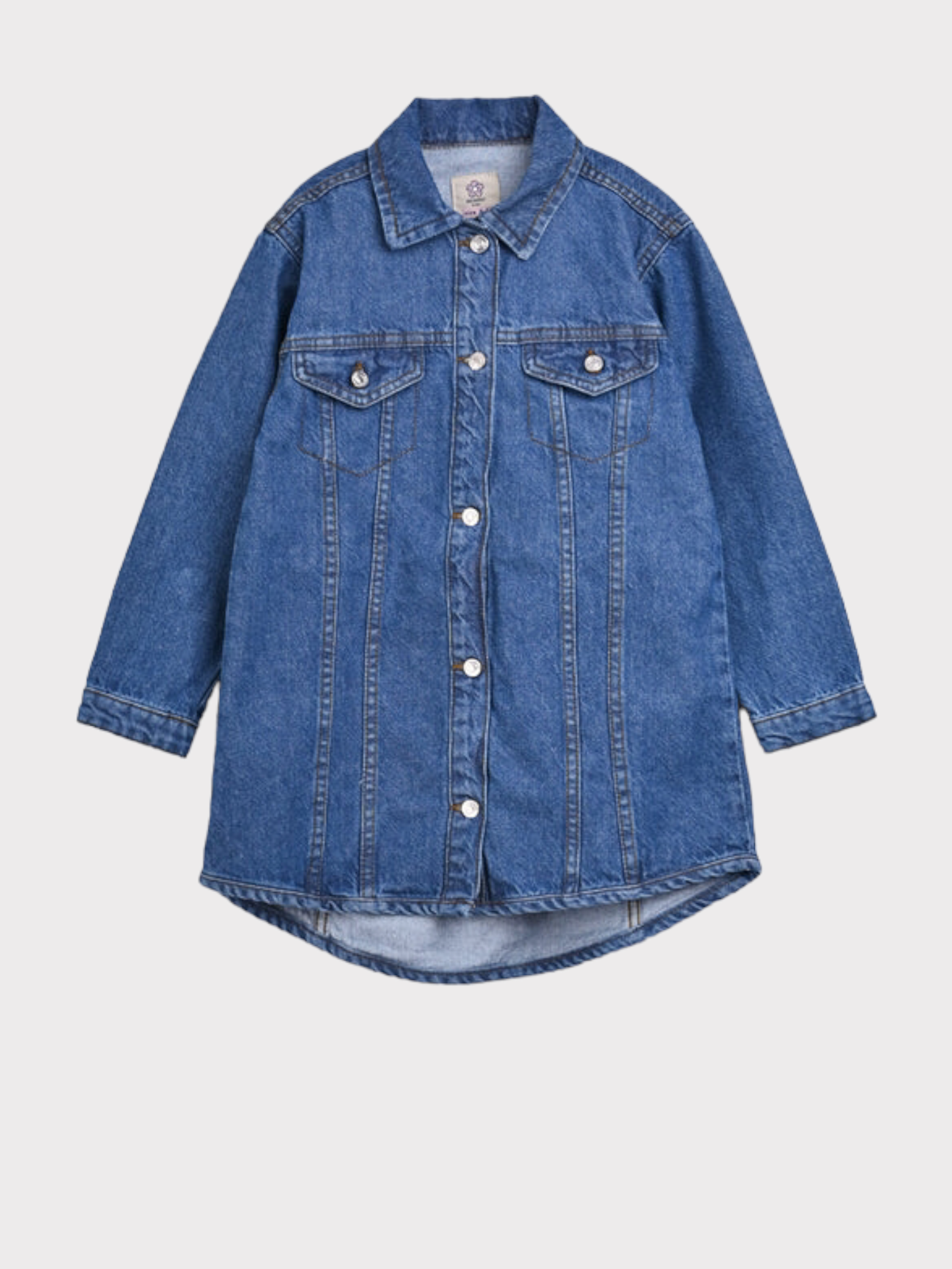 BREAKOUT EMBELLISHED LONG DENIM JACKET