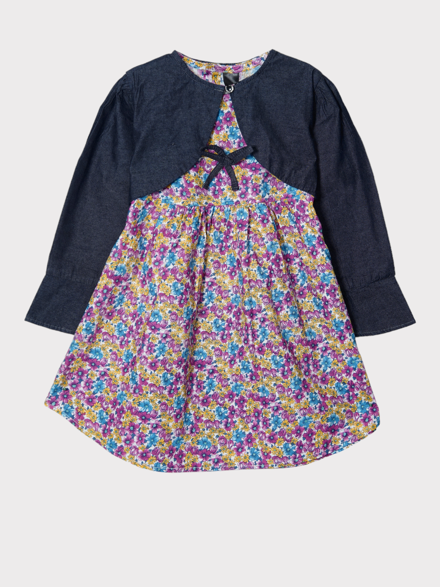 PRINTED KURTI WITH SHRUG