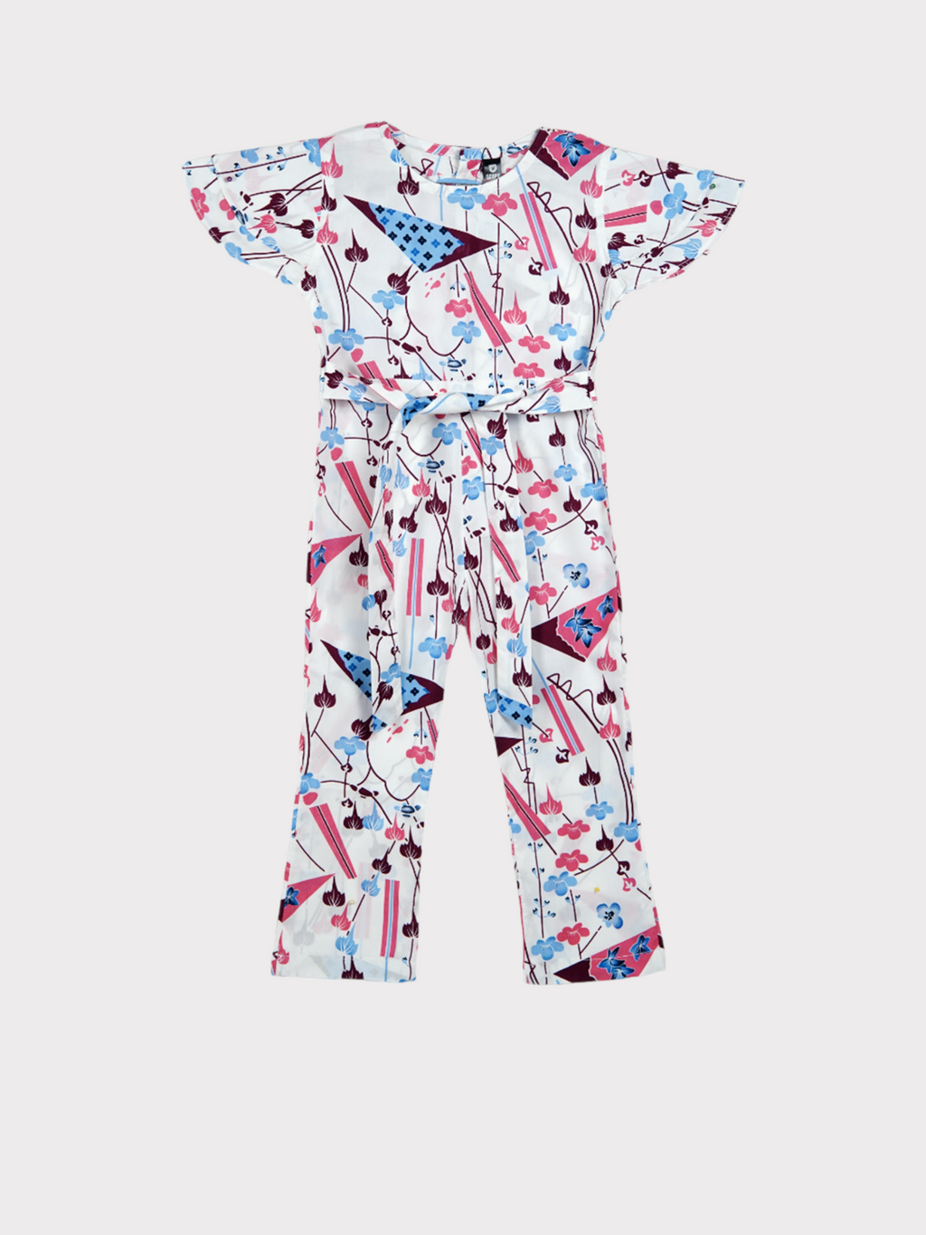 WHITE PRINTED JUMPSUIT