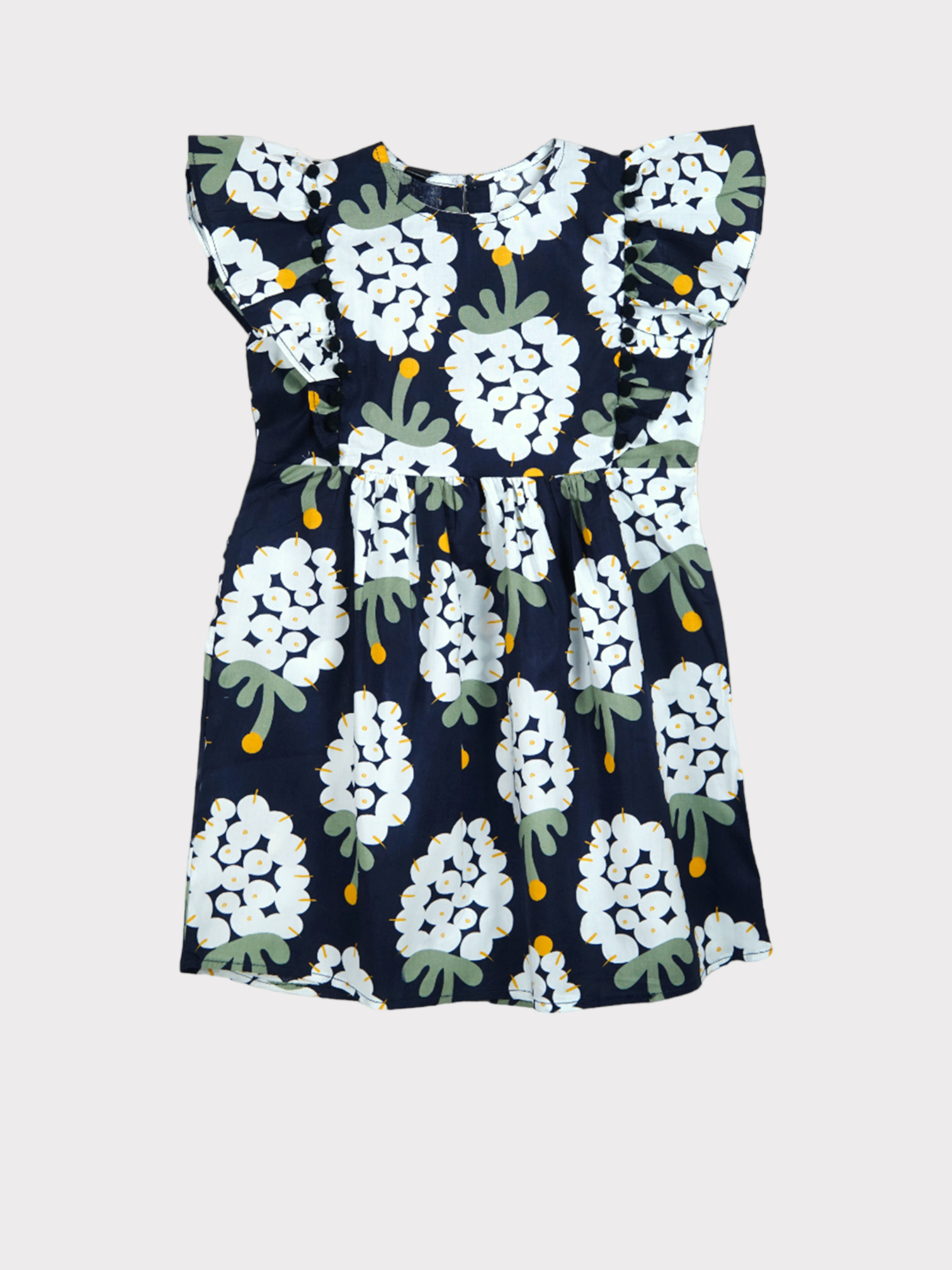 NAVY PRINTED FLORAL KURTI