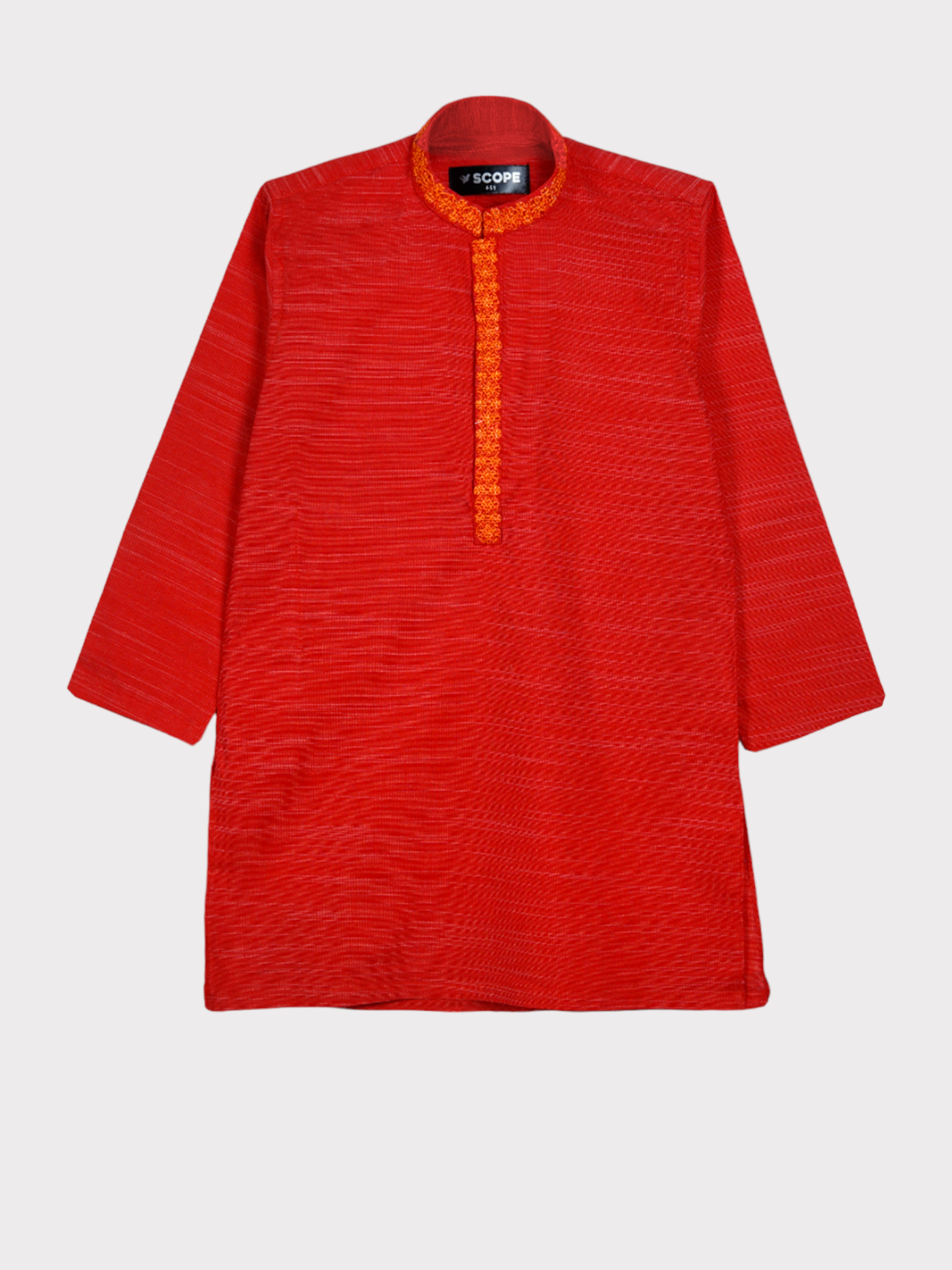 RED EMBROIDERED STYLISH KURTA