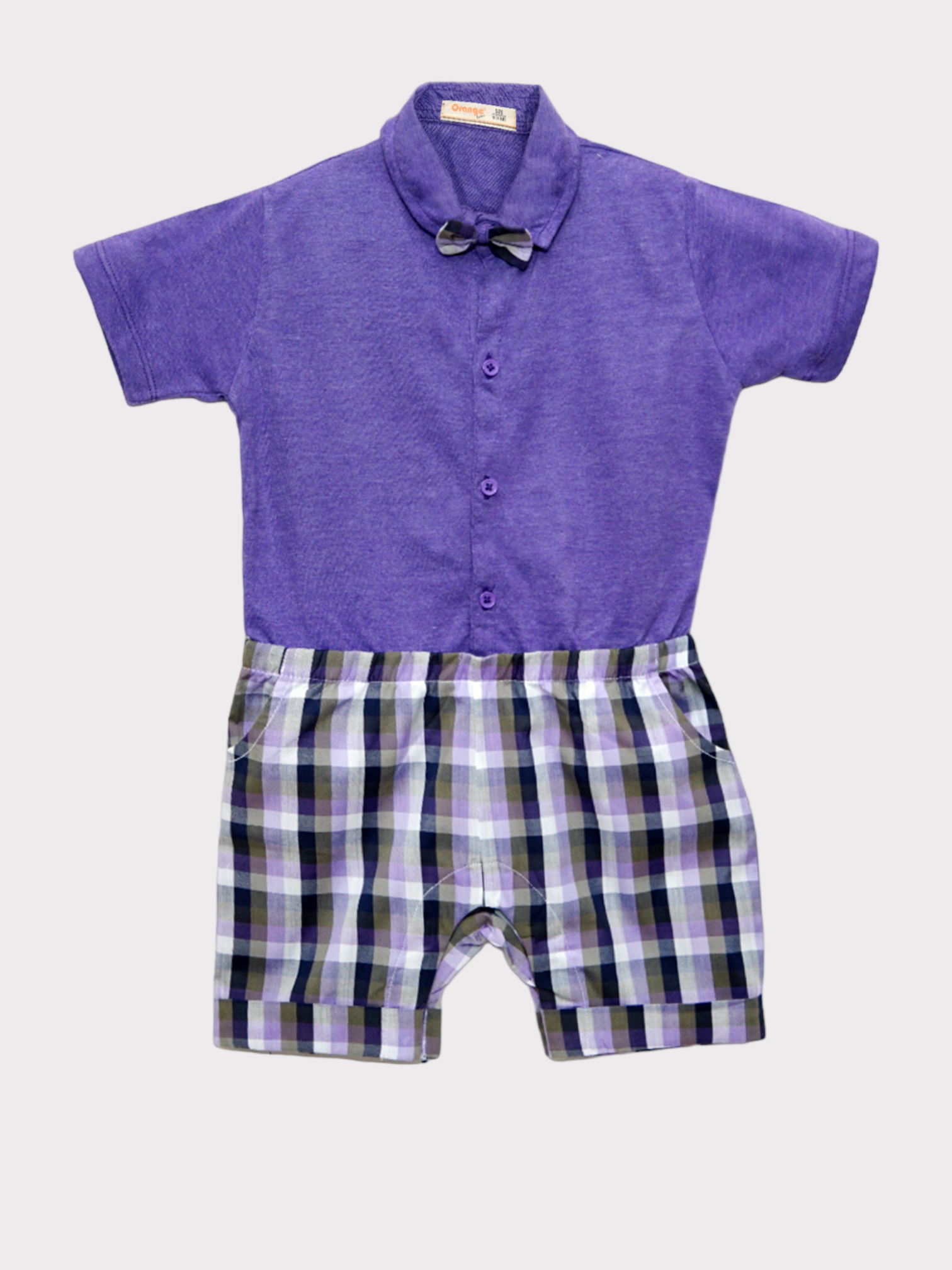 PURPLE PRINTED ROMPER