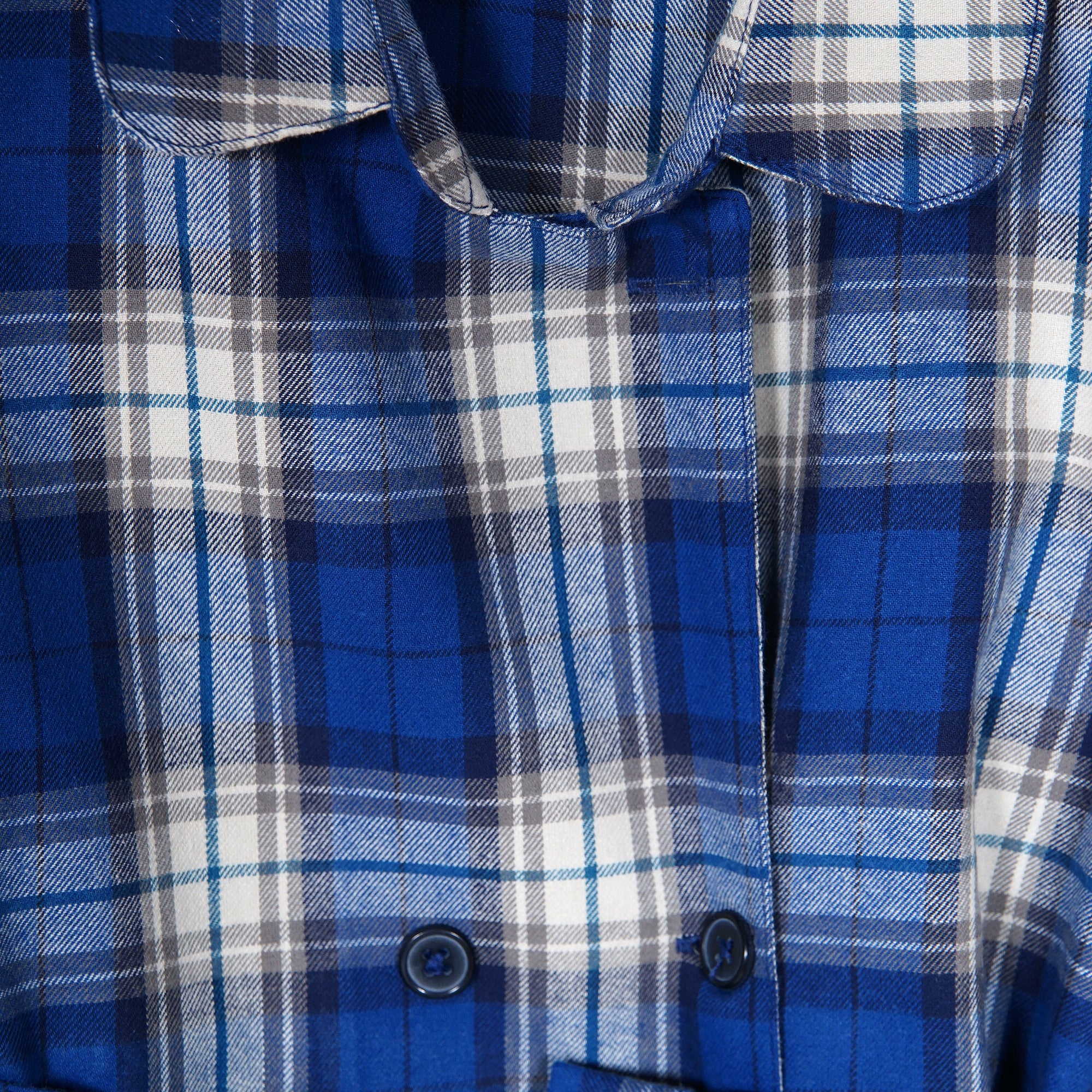 BLUE CHECKED COAT KURTI