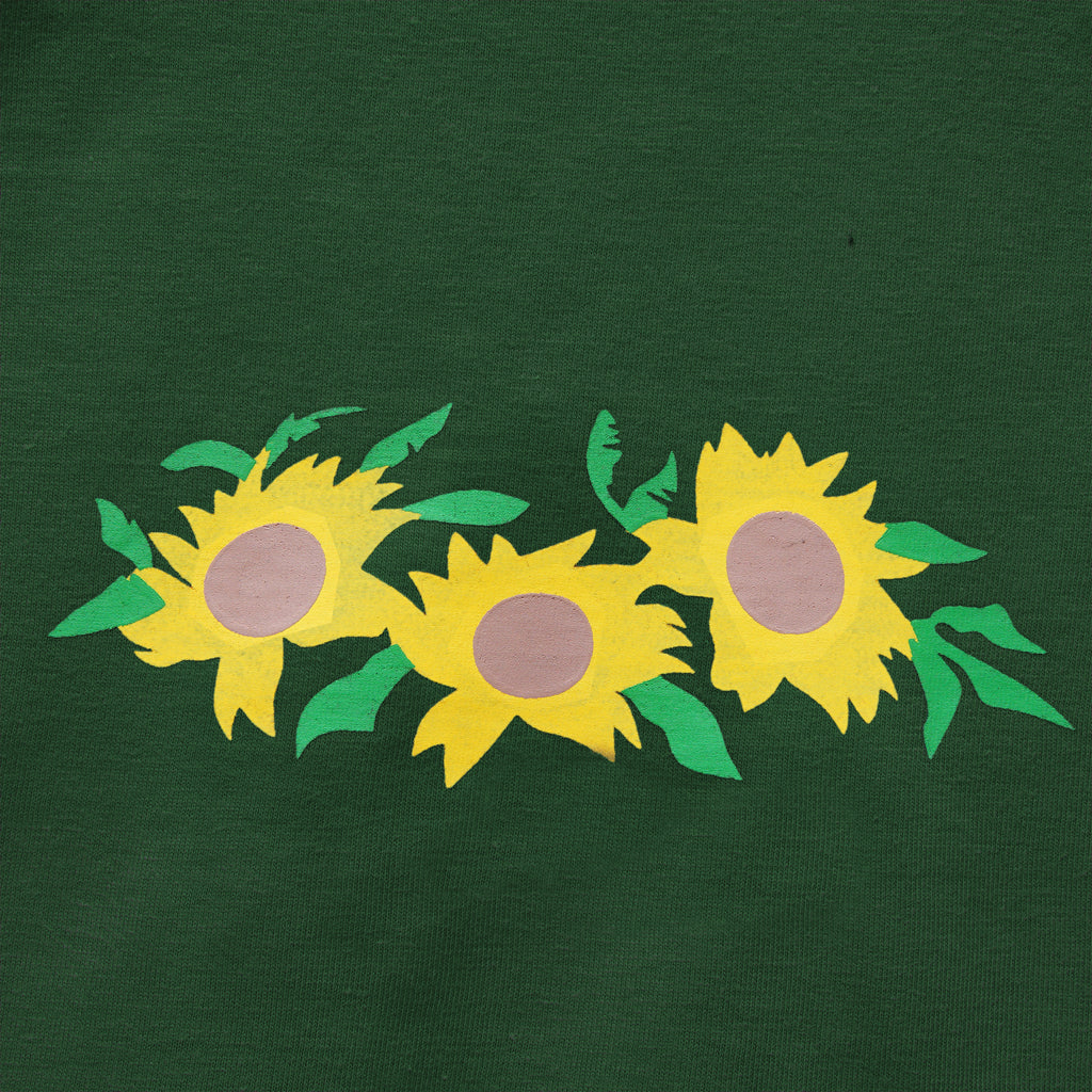 GREEN PRINTED SKIRT SUIT