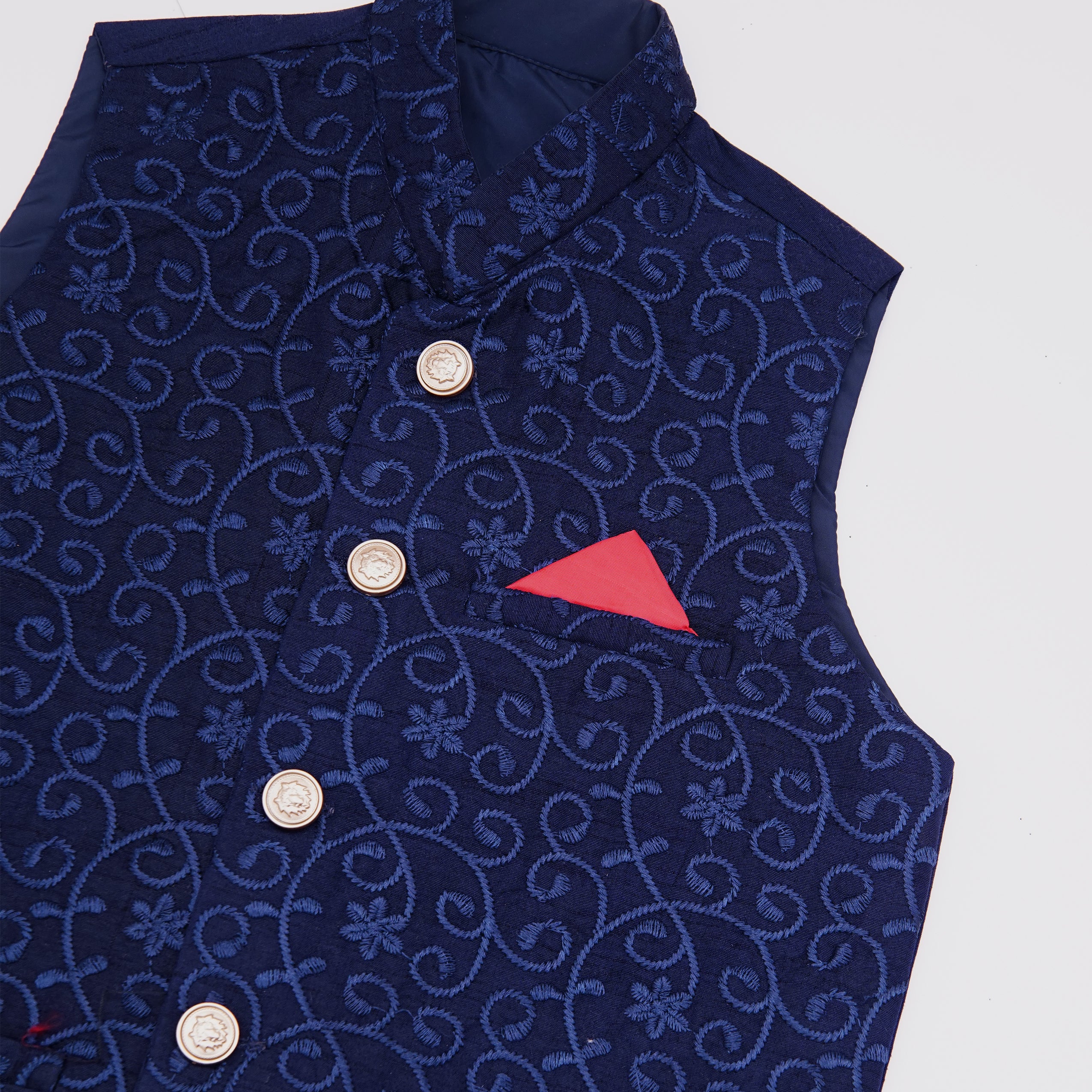 NAVY FANCY WAISTCOAT